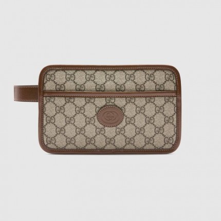 GG travel pouch with Interlocking G 625764