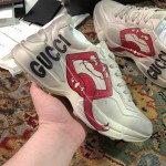 Gucci Rhyton sneaker with mouth print 552089