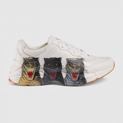 Gucci Rhyton leather sneaker with tigers 576050