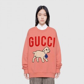 Gucci Oversize sweatshirt with lamb patch 469250