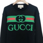 Gucci Oversize sweatshirt with Gucci logo black 469250