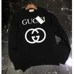 475374 Gucci Hooded sweatshirt with Interlocking G black