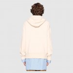 475374 Gucci Hooded sweatshirt with Interlocking G white