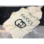 475374 Gucci Hooded sweatshirt with Interlocking G white