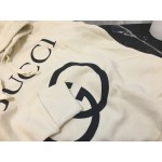 475374 Gucci Hooded sweatshirt with Interlocking G white