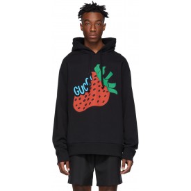 Gucci Sweatshirt with Gucci Strawberry print black 475374