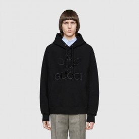 Gucci Hooded sweatshirt with Gucci Tennis black 560502