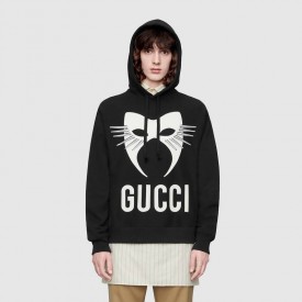 Gucci Manifesto oversize sweatshirt black 569828