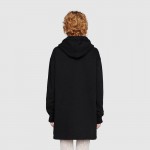 Gucci Hooded dress with Gucci logo star print 610144