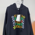 Gucci Hooded dress with Gucci logo star print 610144