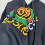 Gucci Hooded dress with Gucci logo star print 610144