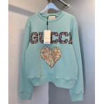 623450 Gucci Liberty sweatshirt with patches blue