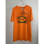 Gucci logo print T-shirt orange 493117