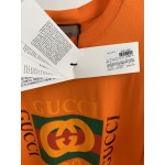 Gucci logo print T-shirt orange 493117