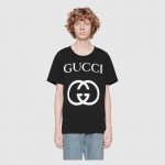 Gucci Oversize T-shirt with Interlocking G black 493117