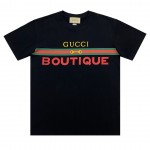 Men's Gucci Boutique print oversize T-shirt Black 548334