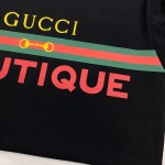 Men's Gucci Boutique print oversize T-shirt Black 548334