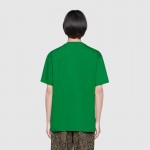 Gucci print oversize T-shirt green 565806