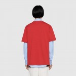 Gucci print oversize T-shirt red 565806