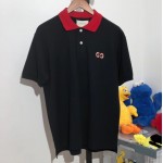 Gucci Polo with GG embroidery navy 574086