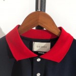 Gucci Polo with GG embroidery navy 574086