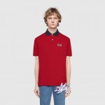 Gucci Polo with GG embroidery red 574086