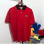 Gucci Polo with GG embroidery red 574086