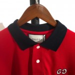 Gucci Polo with GG embroidery red 574086