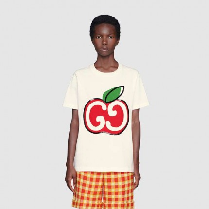 Gucci T-shirt with GG apple print white 580762