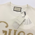 Gucci glitter print T-shirt ivory 615044