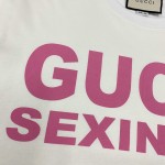 Gucci Sexiness print oversize T-shirt white 616036