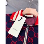 496919 GG jacquard cotton jacket red