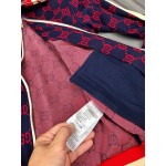 496919 GG jacquard cotton jacket red