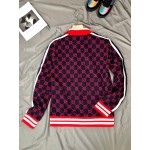 496919 GG jacquard cotton jacket red