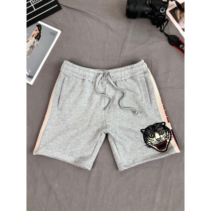 497251 Gucci stripe cotton shorts grey