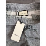 497251 Gucci stripe cotton shorts grey