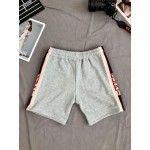 497251 Gucci stripe cotton shorts grey