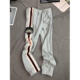 497252 Gucci stripe cotton jogging pant grey