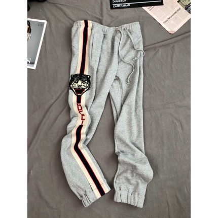 497252 Gucci stripe cotton jogging pant grey