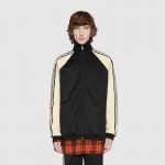 545601 Gucci Oversize technical jersey jacket black