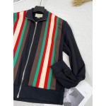 615731 Gucci Technical Jersey Zip-Up Jacket black