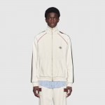 625405 Gucci Jersey zip-up sweatshirt with Web