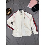 625405 Gucci Jersey zip-up sweatshirt with Web