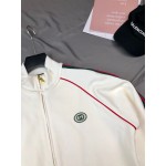 625405 Gucci Jersey zip-up sweatshirt with Web