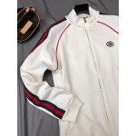 625405 Gucci Jersey zip-up sweatshirt with Web