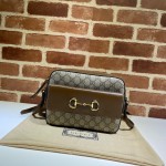 645454 Gucci Horsebit 1955 small shoulder bag beige/brown