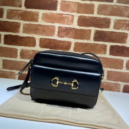 645454 Gucci Horsebit 1955 small shoulder bag black