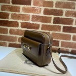 645454 Gucci Horsebit 1955 small shoulder bag brown