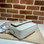 645454 Gucci Horsebit 1955 small shoulder bag white