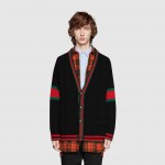 497037  Gucci Oversize cable knit cardigan black